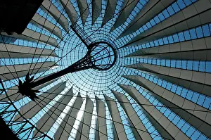 Potsdamer: Germany. Berlin. Dome of the Sony Center by German architect