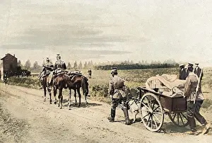 Penetrated: Germany cavalry entering Mouland, Belgium