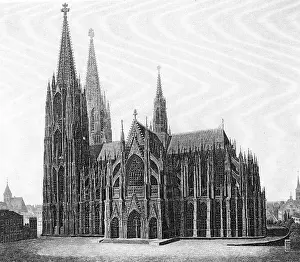 Collotype: Germany, Cologne, cathedral after finishing