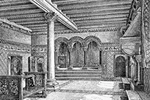 Arbour: Germany, Eisenach, Wartburg, interior view, minstrels