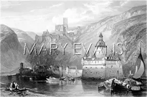Gutenfels: GERMANY/KAUB/RHINE C1840