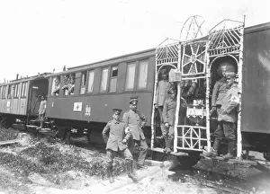 Paramedics: Germany military hospital train at the eastern front, 1916
