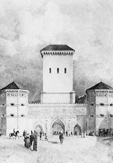 Isartor: Germany, Munich, Isartor, view, after lithograph
