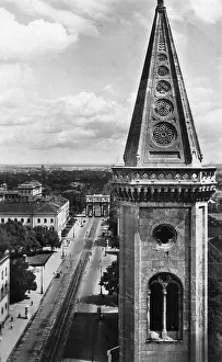 Ludwigskirche: Germany, Munich, Ludwigstrasse, view from Saint