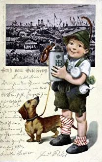 Lederhosen: Germany, Munich, Oktoberfest, boy in leather