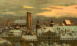 Ottmar: Germany, Munich, Old Town, view from Northwest