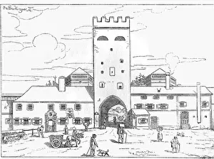 Sendlinger: Germany, Munich, Sendlingertor, view, etching
