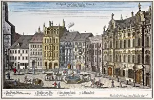 Rindermarkt: Germany, Munich, view of Rindermarkt, coloured