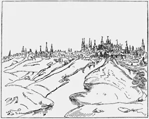 1544: Germany, Nuremberg, view, copper engraving after