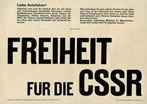 Insurgence: Germany, politics, Prague Spring, flyer, asking