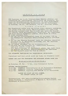 Committe: Germany, politics, student movement 1960s, flyer