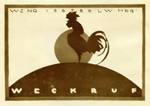 Rooster: A Germany poster advertisement by Ludwig Hohlwein