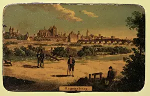 Snuff: Germany, Regensburg, view, snuff box, enamel