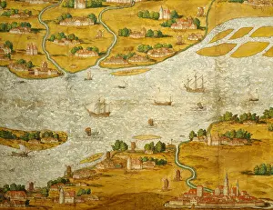 Melchior: Germany, Stade, map by Melchior Lorich, 1568