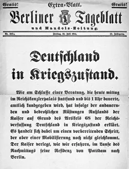 Standby: Germany on war standby, WW1