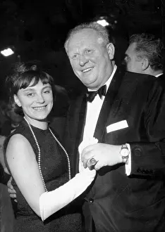 Gert: Gert Frobe, German actor, dancing at a party