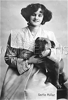Gertie: GERTIE MILLAR/WITH DOG