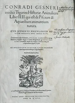 Historiae: GESSNER, Conrad (1516-1565)
