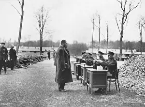 Lcgr1403: Gestapo officials recording data on incoming prisoners