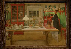 Karin: Getting Ready for a Game, 1901, by Carl Larsson