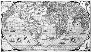 1560: Giacomo Gastaldi, World Map, 1560