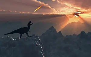 Tyrannosaurus: A giant asteroid hitting the Earth during the