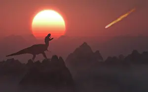 Tyrannosaurus: A giant asteroid hitting the Earth during the