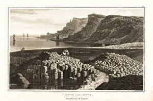 Tourist Attraction: Giant basalt columns at Giant's Causeway