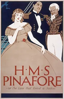 Pinafore: Gibert and Sullivan theatre poster