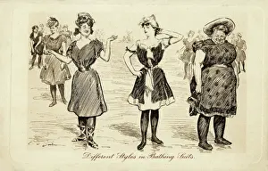 Aug18: Gibson - different styles in bathing suits - 1900s