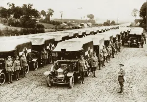 Ambulance: Gift from our Indian Empire. Calcutta ambulance cars
