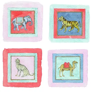 Tags: Gift Tags: ? Elephant, Tiger, Cheetah, Camel