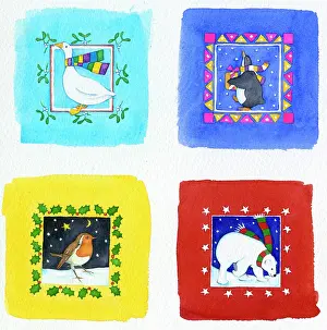 Tags: Gift Tags ' Goose, Penguin, Robin, Polar Bear