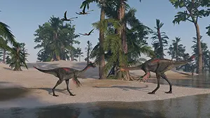 Tempskya: Two Gigantoraptors on the shoreline