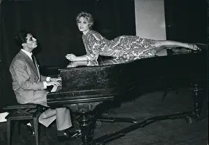 Lately: Gilbert Becaud, singer, and Brigitte Bardot, actress, Geneva