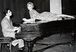 Attain: Gilbert Becaud, singer, and Brigitte Bardot, actress, Geneva