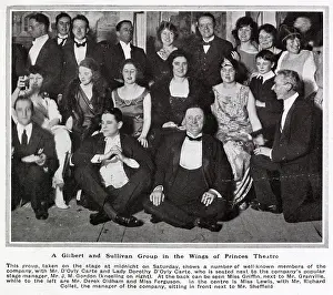 Doyly: Gilbert and Sullivan group in wings of Princes Theatre