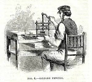 Gilding: Gilding Pencils - Pencil Making at Keswick