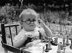 Shephard: Gillian Shephard (14 months) playing