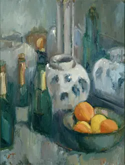 Lemons: Ginger Jar ' still life with bowl of fruit