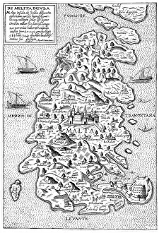 Hospitaller: Giovanni Francesco Camocio, Map of Malta