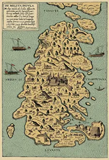 Hospitaller: Giovanni Francesco Camocio, Map of Malta