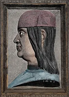 Bologna: Giovanni II Bentivoglio (1443-1508). Colored engraving