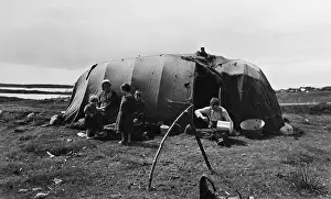 Gipsies: Gipsies with tent on a Scottish island