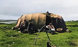 Gipsies: Gipsies with tent on a Scottish island