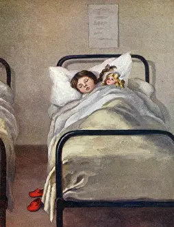 Peacefully: GIRL ASLEEP WITH DOLL