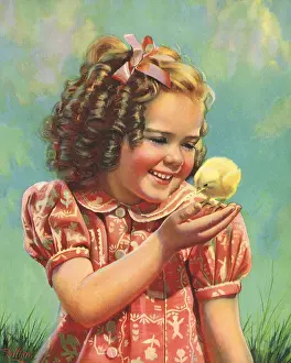 Dillon: Girl with Baby Chick