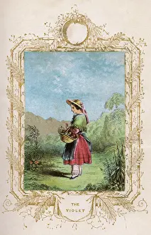 Brimming: Girl with a basket of violets