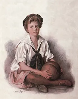 Bball: Girl with Basketball