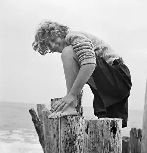 Groyne: Girl on the beach